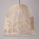 Maxbell Retro Pendant Light Handmade Rattan Lampshade Rustic for Hotel Dining Room StyleA 45CM