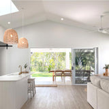 Maxbell Retro Pendant Light Handmade Rattan Lampshade Rustic for Hotel Dining Room StyleA 45CM
