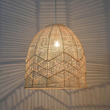 Maxbell Retro Pendant Light Handmade Rattan Lampshade Rustic for Hotel Dining Room StyleA 45CM