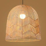 Maxbell Retro Pendant Light Handmade Rattan Lampshade Rustic for Hotel Dining Room StyleA 45CM