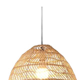 Maxbell Retro Pendant Light Handmade Rattan Lampshade Rustic for Hotel Dining Room StyleB 35CM