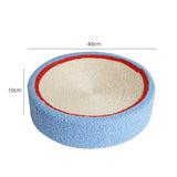 Maxbell Sisal Cat Scratcher Bed Furniture Protection Nonslip Bottom Sleeping Nest White Blue