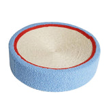 Maxbell Sisal Cat Scratcher Bed Furniture Protection Nonslip Bottom Sleeping Nest White Blue
