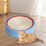 Maxbell Sisal Cat Scratcher Bed Furniture Protection Nonslip Bottom Sleeping Nest White Blue