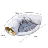 Maxbell Cat Tunnel Interactive Toy Sleeping Mat for Pets Accessories Hedgehog Puppy