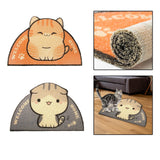 Maxbell Cat Mat Placemat Toilet Litter Tray Kitty Washable Pet Floor Kitten Orange