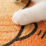 Maxbell Cat Mat Placemat Toilet Litter Tray Kitty Washable Pet Floor Kitten Orange