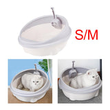 Maxbell Open Litter Box Toilet Durable W/ Spoon for Kitten Puppy Bunny 35cmx33cmx16cm