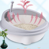 Maxbell Open Litter Box Toilet Durable W/ Spoon for Kitten Puppy Bunny 35cmx33cmx16cm