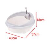 Maxbell Open Litter Box Toilet Durable W/ Spoon for Kitten Puppy Bunny 40cmx37cmx18cm