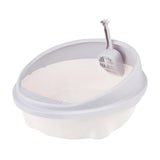 Maxbell Open Litter Box Toilet Durable W/ Spoon for Kitten Puppy Bunny 40cmx37cmx18cm