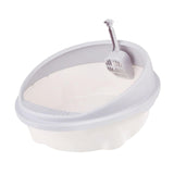 Maxbell Open Litter Box Toilet Durable W/ Spoon for Kitten Puppy Bunny 40cmx37cmx18cm