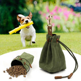 Maxbell Pet Dog Snack Bag Food Snack Carrier Belt Snack Treats Pocket for Jogging Green