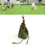 Maxbell Pet Dog Snack Bag Food Snack Carrier Belt Snack Treats Pocket for Jogging Green