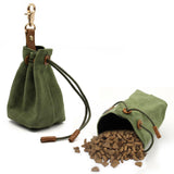 Maxbell Pet Dog Snack Bag Food Snack Carrier Belt Snack Treats Pocket for Jogging Green