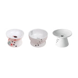 Maxbell Elevated Cat Food Bowl Water Bowl Feeding Drinking Ceramic Raised Pet Feeder 65mmx105mmx90mm