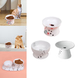 Maxbell Elevated Cat Food Bowl Water Bowl Feeding Drinking Ceramic Raised Pet Feeder 65mmx105mmx90mm