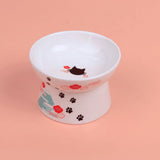 Maxbell Elevated Cat Food Bowl Water Bowl Feeding Drinking Ceramic Raised Pet Feeder 65mmx105mmx90mm