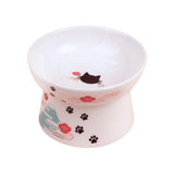 Maxbell Elevated Cat Food Bowl Water Bowl Feeding Drinking Ceramic Raised Pet Feeder 65mmx105mmx90mm