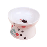 Maxbell Elevated Cat Food Bowl Water Bowl Feeding Drinking Ceramic Raised Pet Feeder 65mmx105mmx90mm