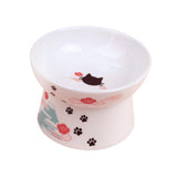 Maxbell Elevated Cat Food Bowl Water Bowl Feeding Drinking Ceramic Raised Pet Feeder 65mmx105mmx90mm