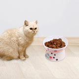 Maxbell Elevated Cat Food Bowl Water Bowl Feeding Drinking Ceramic Raised Pet Feeder 65mmx105mmx90mm