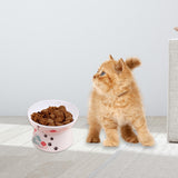 Maxbell Elevated Cat Food Bowl Water Bowl Feeding Drinking Ceramic Raised Pet Feeder 65mmx105mmx90mm