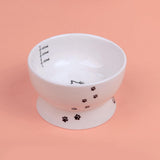 Maxbell Elevated Cat Food Bowl Water Bowl Feeding Drinking Ceramic Raised Pet Feeder 75mmx125mmx105mm