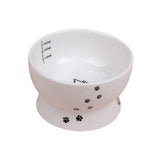 Maxbell Elevated Cat Food Bowl Water Bowl Feeding Drinking Ceramic Raised Pet Feeder 75mmx125mmx105mm