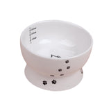 Maxbell Elevated Cat Food Bowl Water Bowl Feeding Drinking Ceramic Raised Pet Feeder 75mmx125mmx105mm