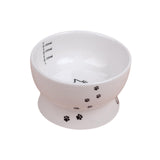Maxbell Elevated Cat Food Bowl Water Bowl Feeding Drinking Ceramic Raised Pet Feeder 75mmx125mmx105mm