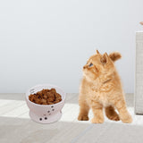 Maxbell Elevated Cat Food Bowl Water Bowl Feeding Drinking Ceramic Raised Pet Feeder 75mmx125mmx105mm