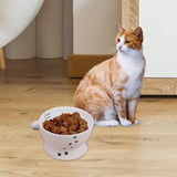 Maxbell Elevated Cat Food Bowl Water Bowl Feeding Drinking Ceramic Raised Pet Feeder 75mmx125mmx105mm