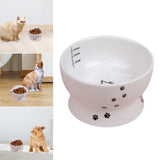 Maxbell Elevated Cat Food Bowl Water Bowl Feeding Drinking Ceramic Raised Pet Feeder 75mmx125mmx105mm