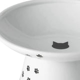 Maxbell Elevated Cat Food Bowl Water Bowl Feeding Drinking Ceramic Raised Pet Feeder 105mmx150mmx110mm