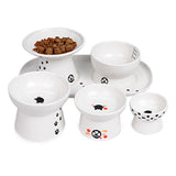 Maxbell Elevated Cat Food Bowl Water Bowl Feeding Drinking Ceramic Raised Pet Feeder 105mmx150mmx110mm
