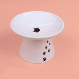 Maxbell Elevated Cat Food Bowl Water Bowl Feeding Drinking Ceramic Raised Pet Feeder 105mmx150mmx110mm