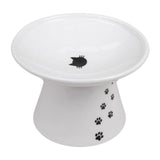 Maxbell Elevated Cat Food Bowl Water Bowl Feeding Drinking Ceramic Raised Pet Feeder 105mmx150mmx110mm