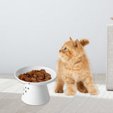Maxbell Elevated Cat Food Bowl Water Bowl Feeding Drinking Ceramic Raised Pet Feeder 105mmx150mmx110mm