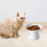 Maxbell Elevated Cat Food Bowl Water Bowl Feeding Drinking Ceramic Raised Pet Feeder 105mmx150mmx110mm
