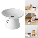 Maxbell Elevated Cat Food Bowl Water Bowl Feeding Drinking Ceramic Raised Pet Feeder 105mmx150mmx110mm