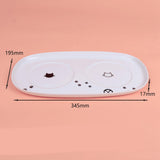 Maxbell Cat Food Bowl Plate Drinking for Small Dog Ceramic Raised Pet Feeder Tray