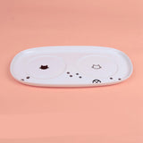 Maxbell Cat Food Bowl Plate Drinking for Small Dog Ceramic Raised Pet Feeder Tray