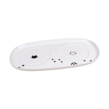 Maxbell Cat Food Bowl Plate Drinking for Small Dog Ceramic Raised Pet Feeder Tray