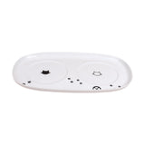 Maxbell Cat Food Bowl Plate Drinking for Small Dog Ceramic Raised Pet Feeder Tray