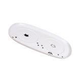 Maxbell Cat Food Bowl Plate Drinking for Small Dog Ceramic Raised Pet Feeder Tray