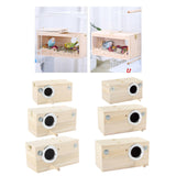 Maxbell Wood Parrot Nest Birds Breeding Box Parrot Hatching House with Perch Durable S Left Opening