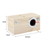 Maxbell Wood Parrot Nest Birds Breeding Box Parrot Hatching House with Perch Durable S Right Opening