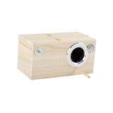 Maxbell Wood Parrot Nest Birds Breeding Box Parrot Hatching House with Perch Durable S Right Opening