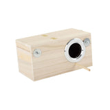 Maxbell Wood Parrot Nest Birds Breeding Box Parrot Hatching House with Perch Durable S Right Opening